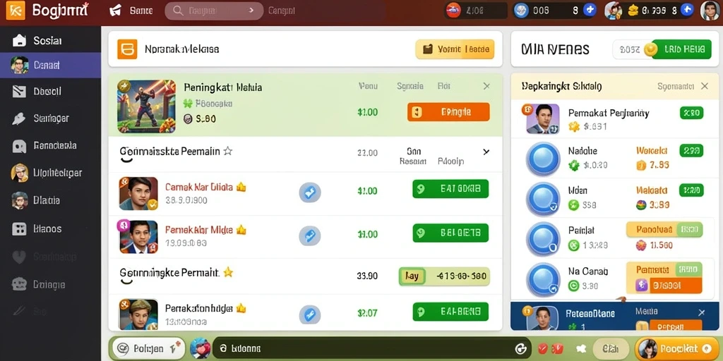 Fitur sosial untuk berinteraksi dengan pemain lain.